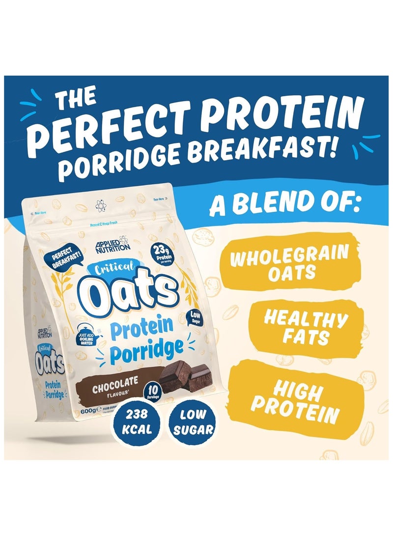 Critical Oats Advanced Protein Porridge Whey Protein Powder Blend with Wholegrain Oats Chocolate Flavour 600 g