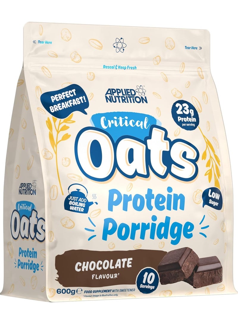 Critical Oats Advanced Protein Porridge Whey Protein Powder Blend with Wholegrain Oats Chocolate Flavour 600 g