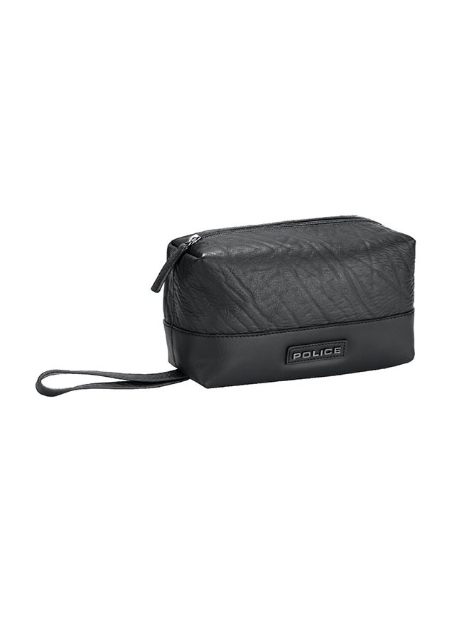 Zip Closure Toiletry Pouch Black