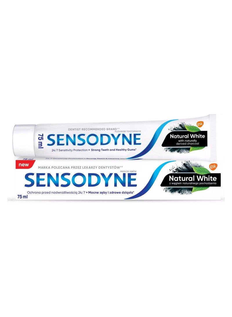 Sensodyne Natural White Charcoal Toothpaste 75ml