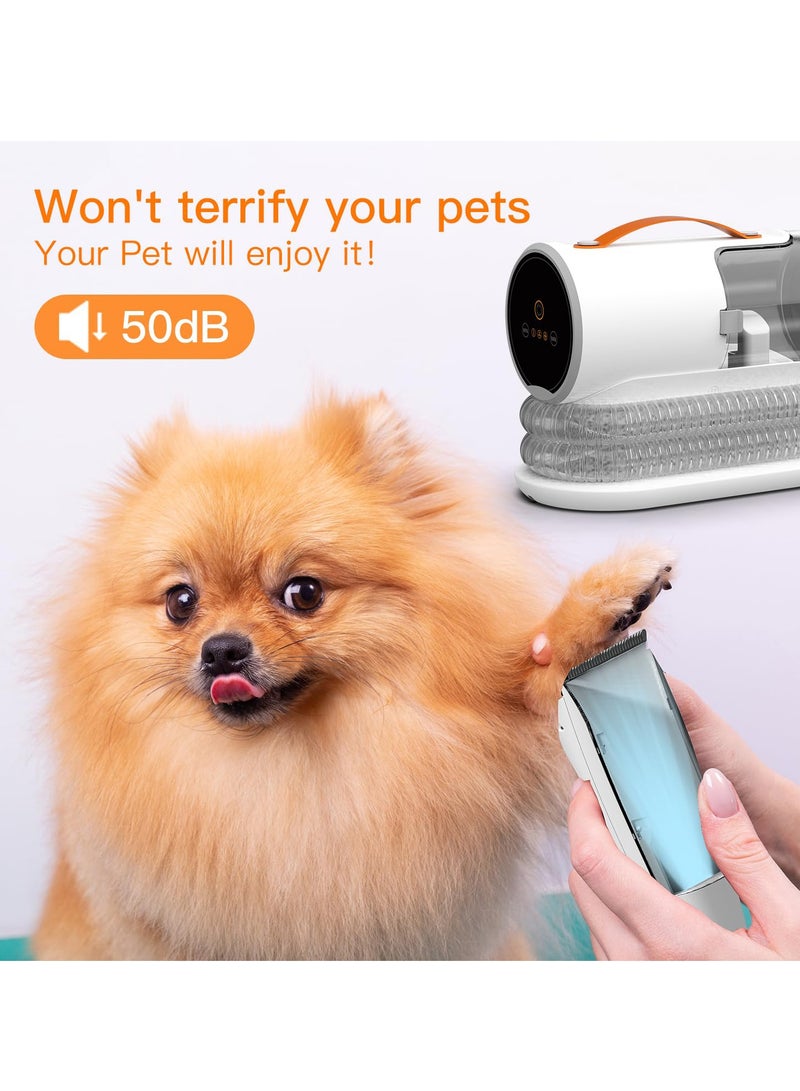 Pet Grooming Vacuum with 2L Capacity, 12000Pa Powerful & Quiet Suction, Includes 5 Grooming Tools for Dogs and Cats, Perfect for Shedding and Grooming Needs.