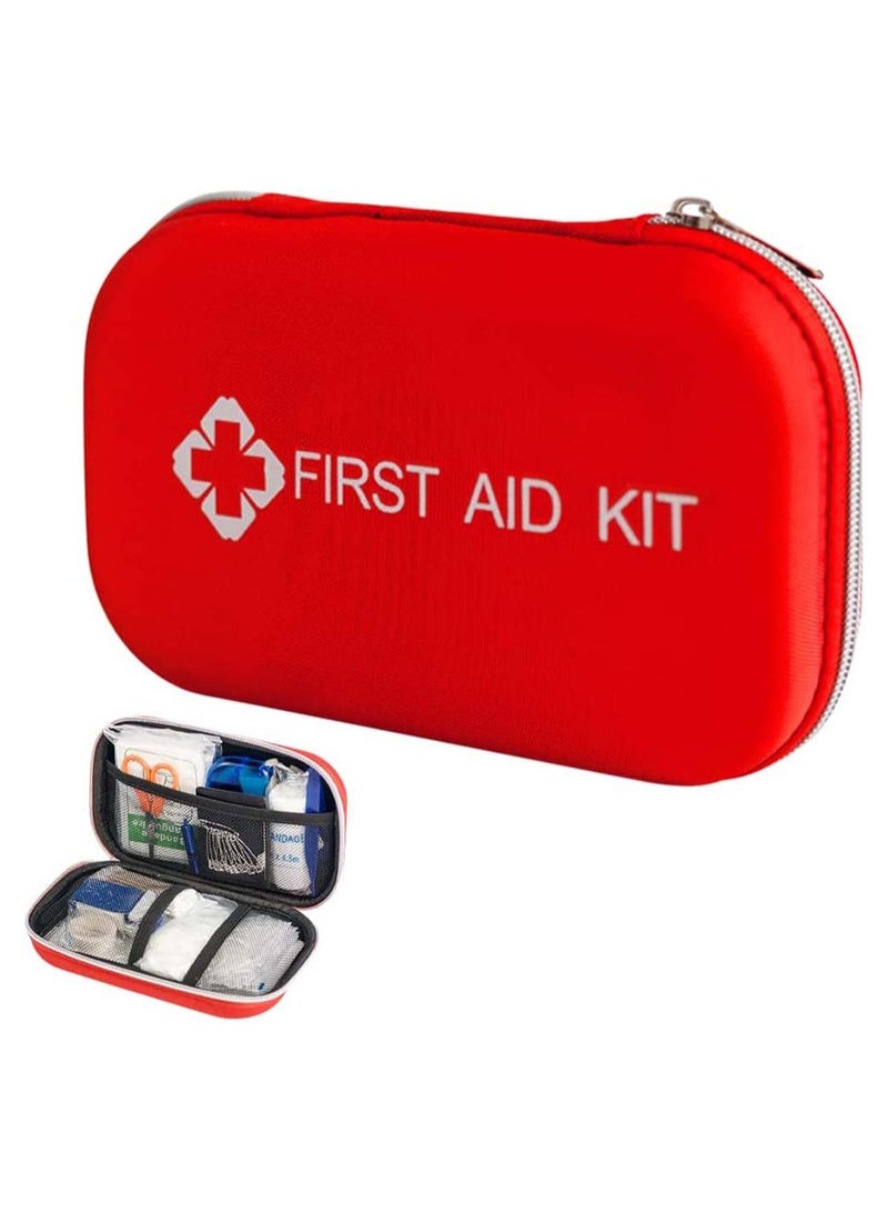 First Aid Kit Medicine Rescue Bag Medical Kit Survival Emergency Bag Compact First Aid Kit Small Medical Emergency Survival Kit with Storage Bag for Home Boat Travel Family Car Office 177Pcs