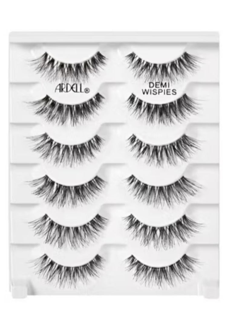 False Eyelashes Demi Wispies Black, 1 pack (6 pairs per pack)