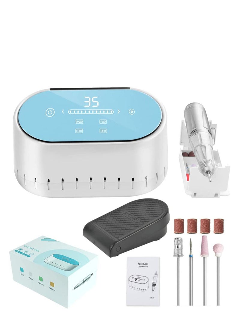 JMD-217 60W 35,000 RPM LCD Magnetic Absorption Storage Box Design Saves Space Electric E File Nail Drill Machine Finger Toe Nail Care Manicure Pedicure Machine Manicure Tool Nail Art File