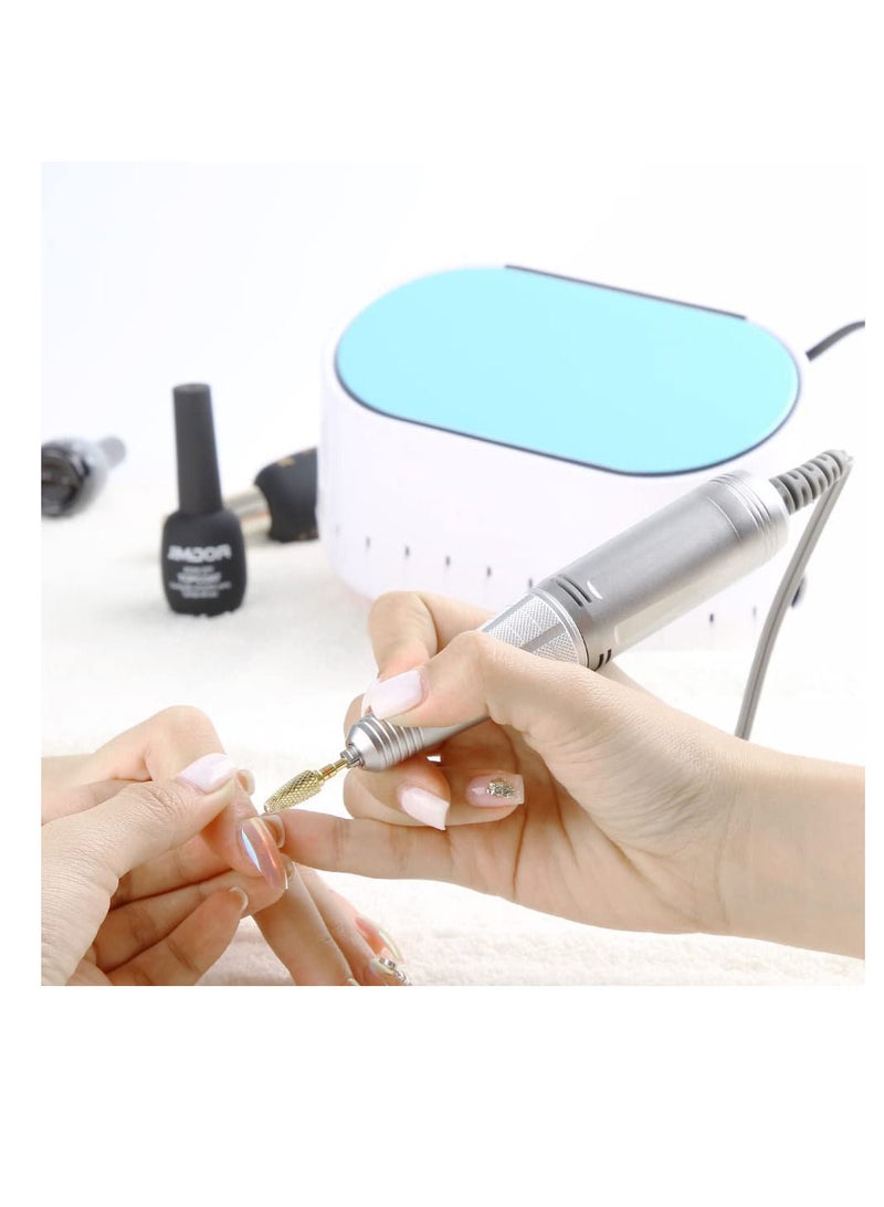 JMD-217 60W 35,000 RPM LCD Magnetic Absorption Storage Box Design Saves Space Electric E File Nail Drill Machine Finger Toe Nail Care Manicure Pedicure Machine Manicure Tool Nail Art File