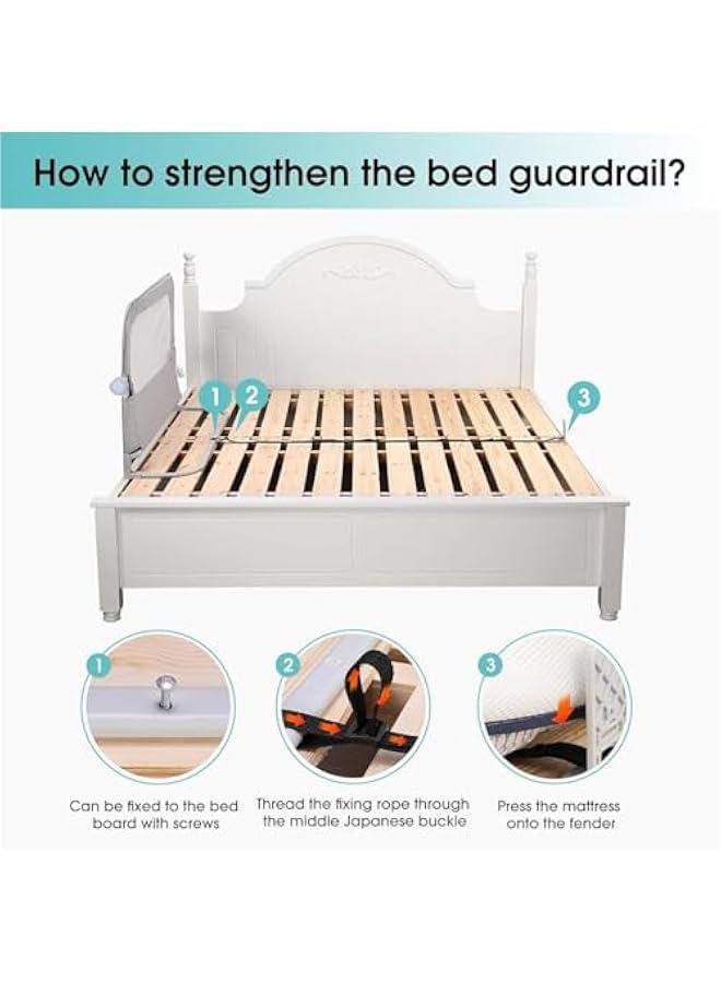 Toddler Bed Rails For Crib, Bed Rail For Toddlers,Portable Baby Bed Rails Guard Bumper For Baby Kids,Kids Safe Bed Side Rail For Full Size Bed (180cm)