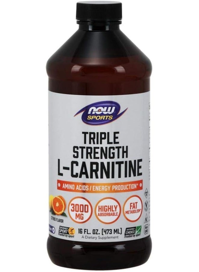 Sports Triple Strength L-Carnitine 3000 Mg 16 Fl Oz 473 Ml