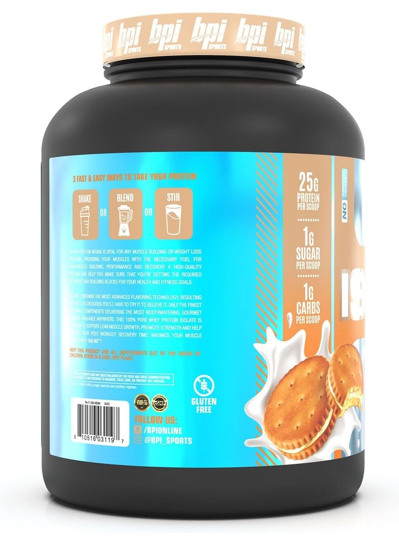 ISO HD Whey Protein Isolates Muscle Growth Vanilla Cookie Flavour 4.8 lb