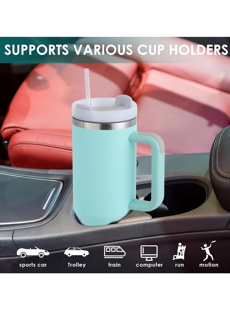 Tumbler 1200ml With Handle and Straw Lid Insulated 40 oz Reusable Stainless Steel Vacuum Insulated Water Bottles Travel Mug Iced Coffee Cup for Hot and Cold Beverages