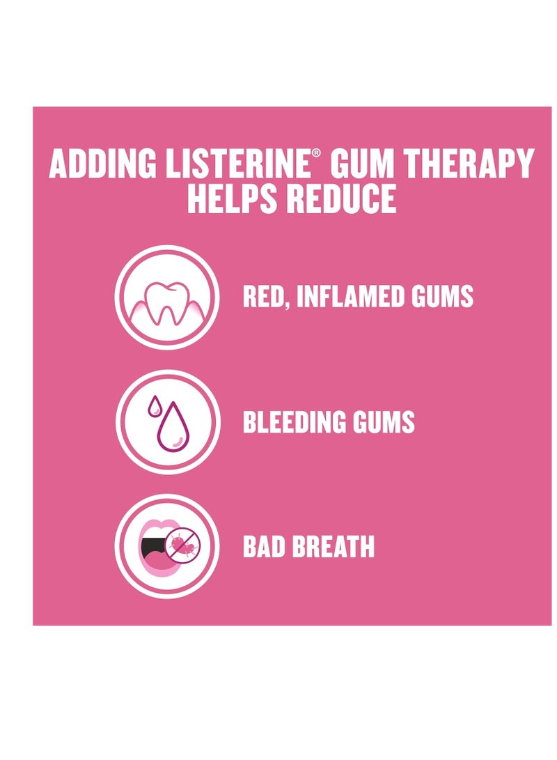 Listerine Gum Therapy Antiplaque & Anti-Gingivitis Mouthwash, Oral Rinse to Help Reverse Signs of Early Gingivitis Like Bleeding Gums, ADA Accepted, Glacier Mint, 1 L