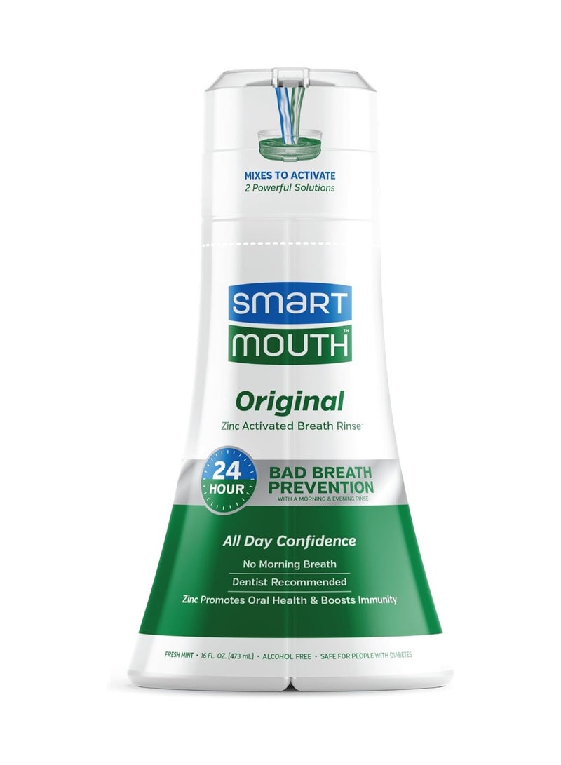 Original Activated Dual Solution Breath Rinse Fresh Mint 16 Oz