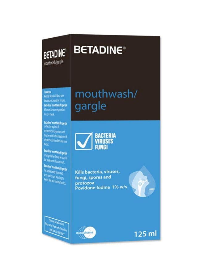 Betadine Mouthwash/Gargle 125ml: Comprehensive Protection Against Oral Pathogens