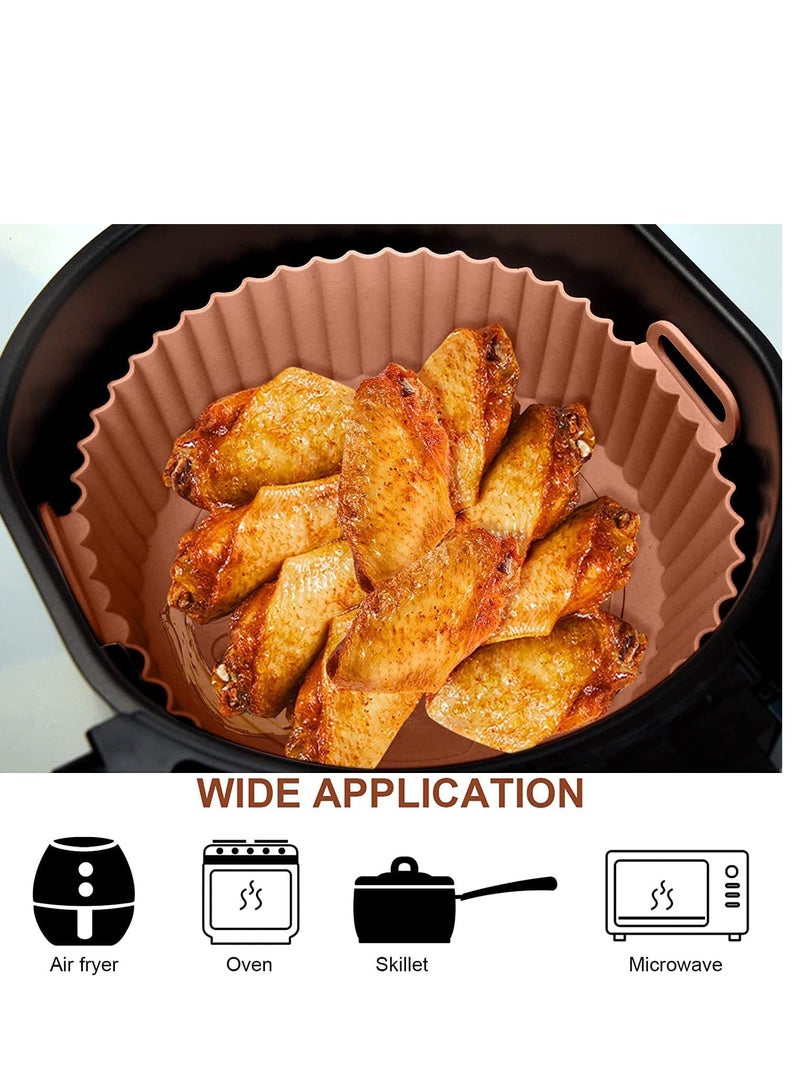 Silicone Air Fryer Liners Set of 2 Food Safe Non-Stick Reusable Accessories for 3 to 5 Qt Fryers