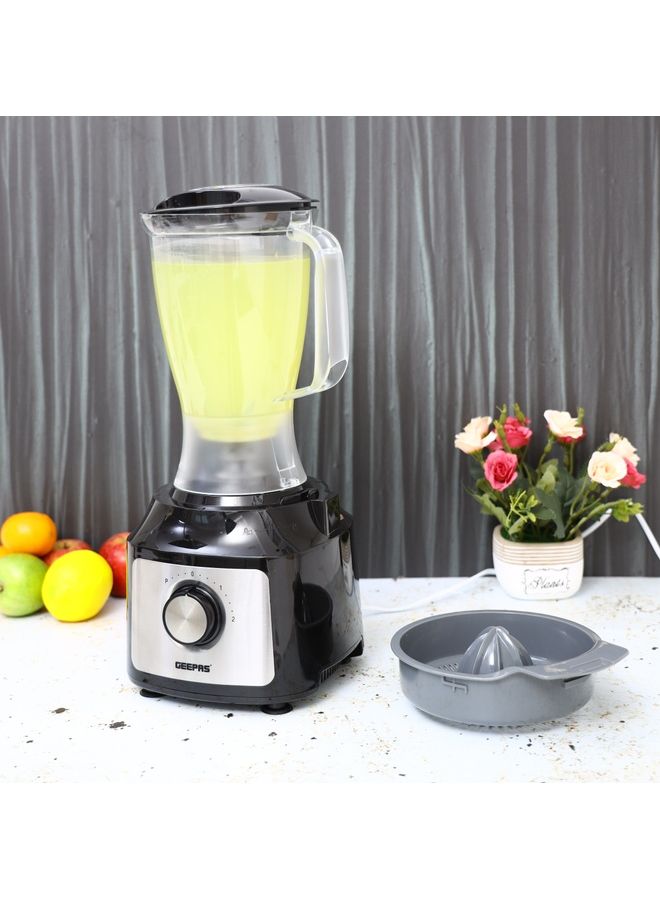 10 In 1 Food Processor Blender Multifunctional Electric Chopper Shredder Grater Slicer And Dough Attachments 1.2 L 800.0 W GSB44074 Black/Silver