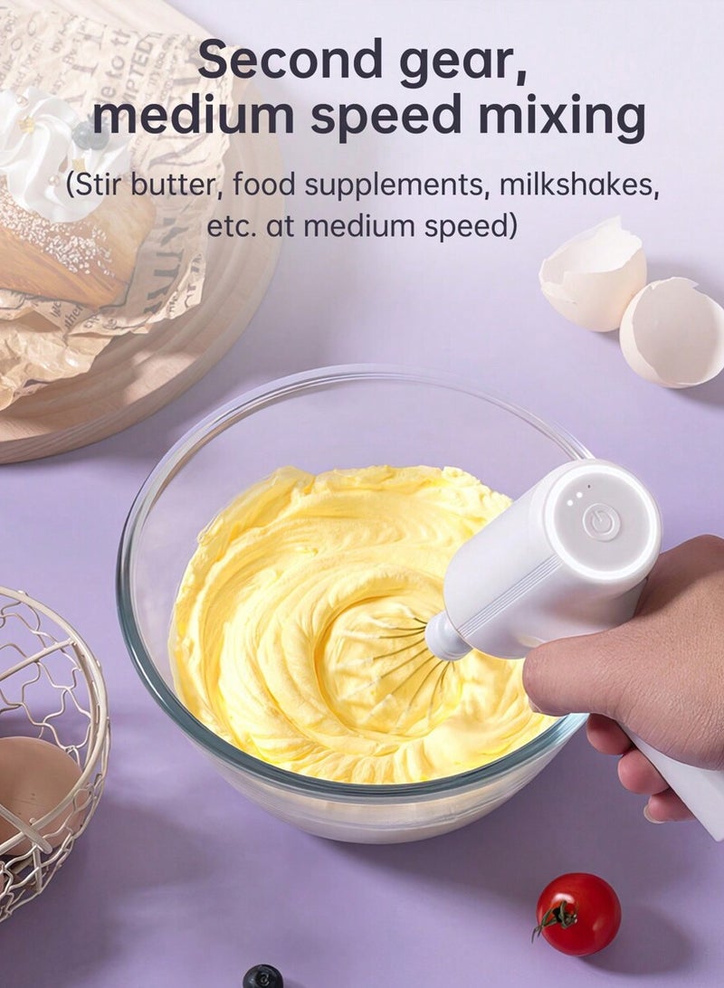 Purple Electric Hand Mixer with 3 Adjustable Speeds, Egg Beater for Baking & Cooking - Includes Dough Hooks & Whisk - Perfect for Cakes, Bread, and Pastries - Lightweight & Easy to Use