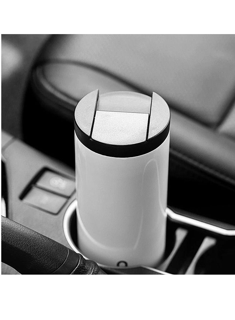 400ml Stainless Steel Insulated Vacuum Cup Double Walled Coffee Travel Mug Leakproof Anti-Slip Perfect For Coffee Tea Water And Soda White