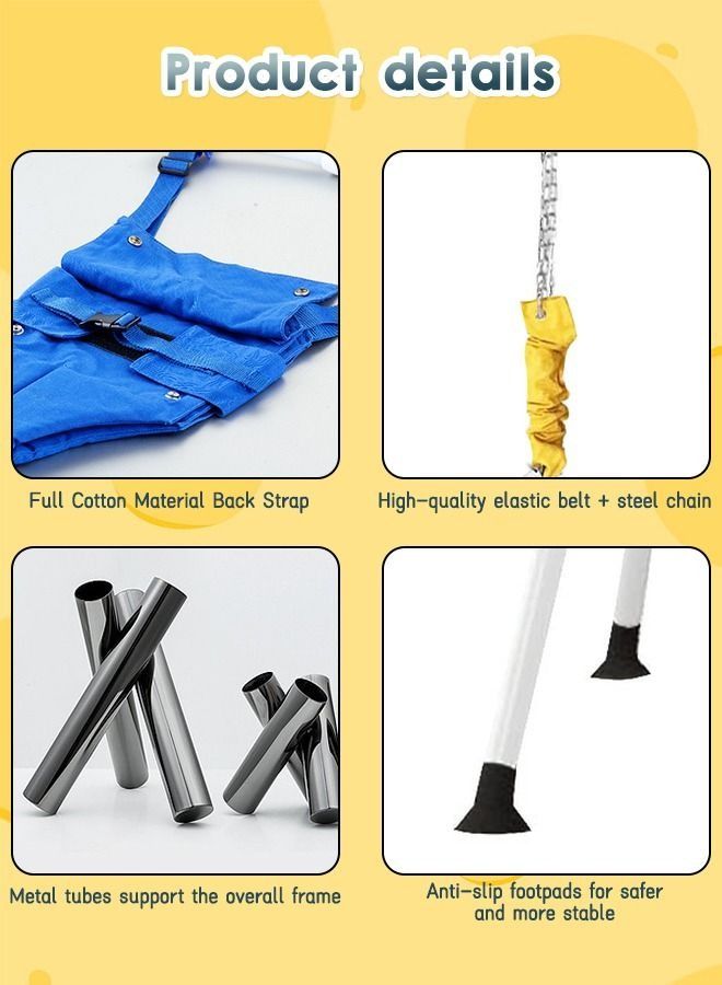 2 in 1 Baby Jumper and Toddler Swing with Foldable Stand Swing Set and Bouncers for Infant