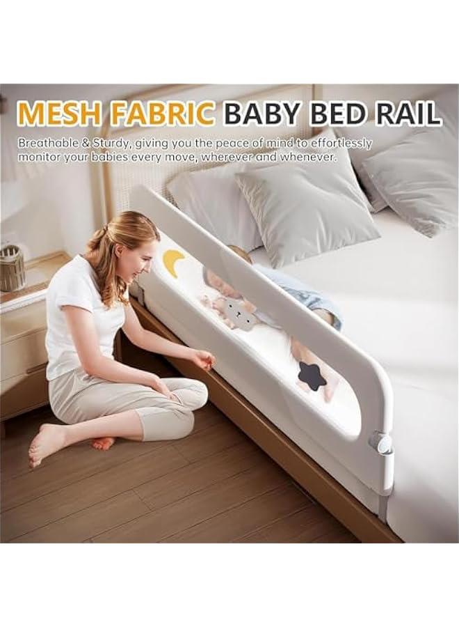 Toddler Bed Rails for Crib, Foldable Bed Rail for Toddlers, Portable Baby Bed Rails Guard Bumper for Baby Kids, Safe Bed Side Rail for Twin, Queen, King, Full Size Beds