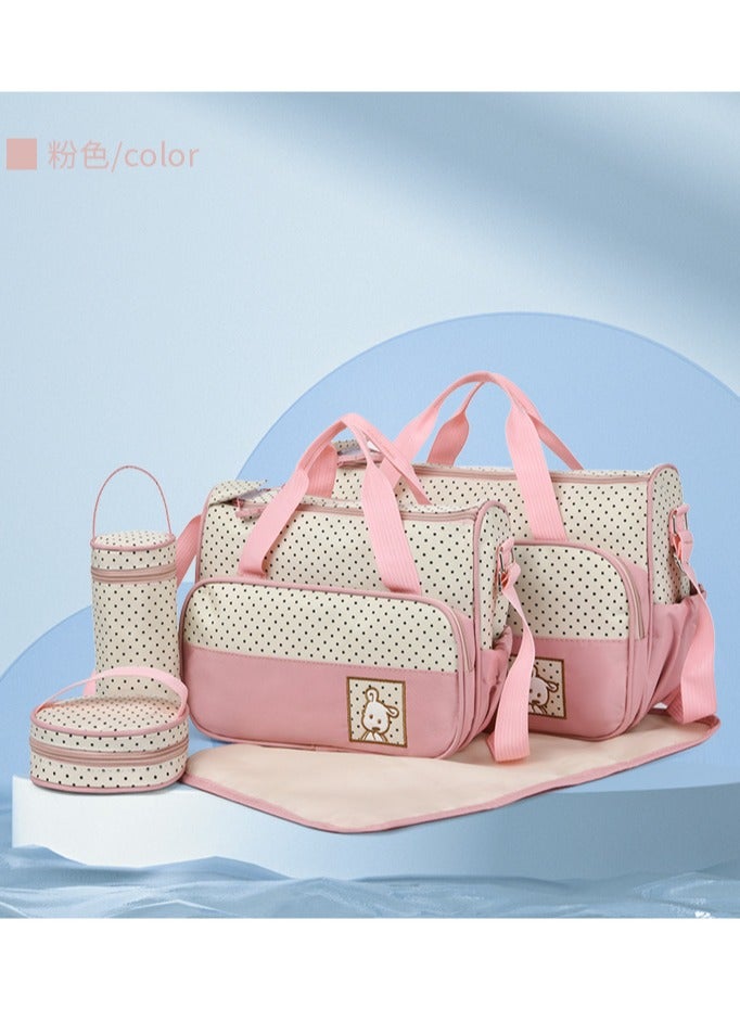 4-In-1 Multi-Functional Baby Diaper Bag Set（pink）