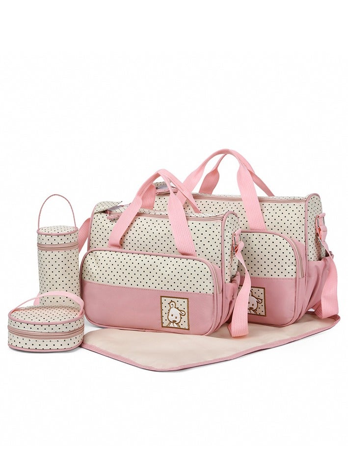 4-In-1 Multi-Functional Baby Diaper Bag Set（pink）