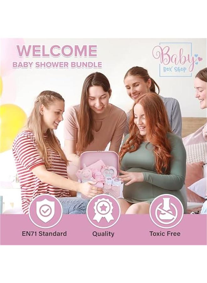 New Baby Girl Gifts - Includes 7 Newborn Girl Essentials for Newborn Baby Girl, Ideal Baby Shower Gifts for Girls Newborn and Christenings - Baby Girl Newborn Essentials Gift Basket