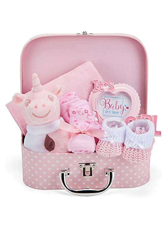 New Baby Girl Gifts - Includes 7 Newborn Girl Essentials for Newborn Baby Girl, Ideal Baby Shower Gifts for Girls Newborn and Christenings - Baby Girl Newborn Essentials Gift Basket