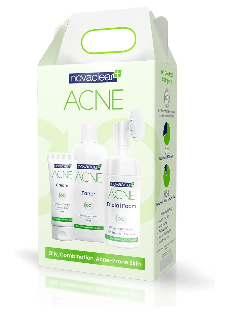 Acne Kit (Facial Foam100ML,Toner150ML ,Cream40ML)