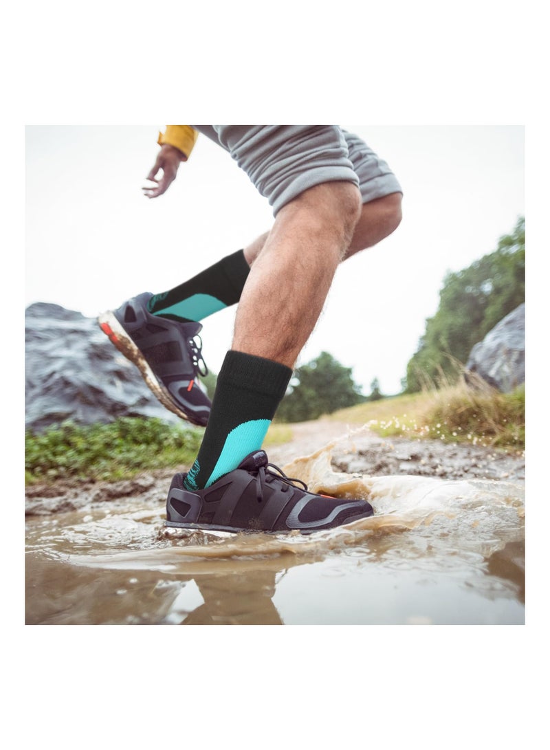 Unisex Waterproof Socks - Breathable and Weatherproof for Outdoor Activities like Hiking, Fishing, Camping, Running, and Skiing (2 Pairs, Size M)