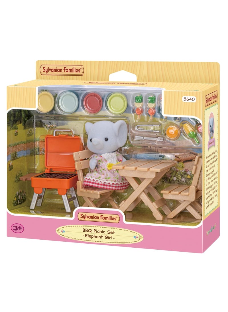 Sylvanian Families BBQ Picnic Set Elephant Girl