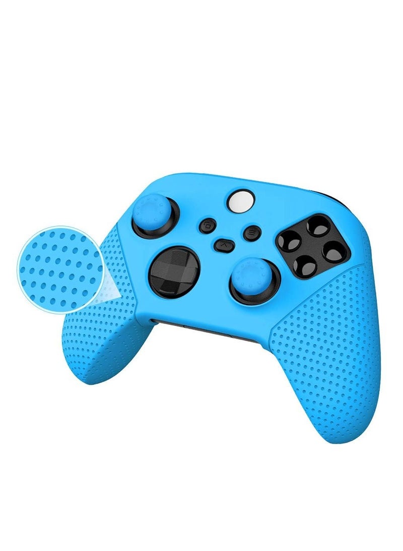 Premium Silicone Protective Case for Xbox Series S/X, Includes Thumb Grips for Enhanced Comfort, Controller Shell (Blue)