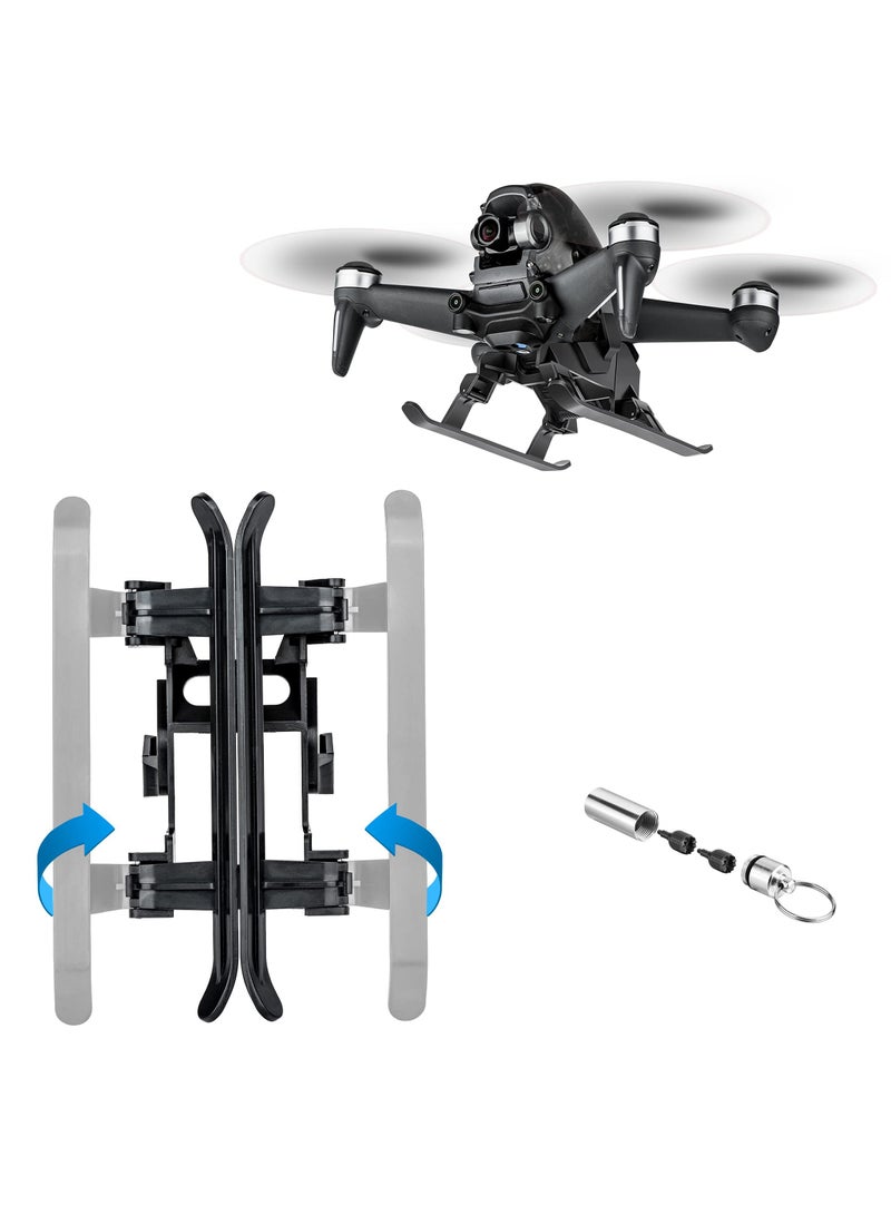 Landing Gear Leg for DJI FPV Drone, Foldable Height Extended Accessory with Control Sticks Storage Box, for DJI FPV Drone Combo Landing Legs Extension