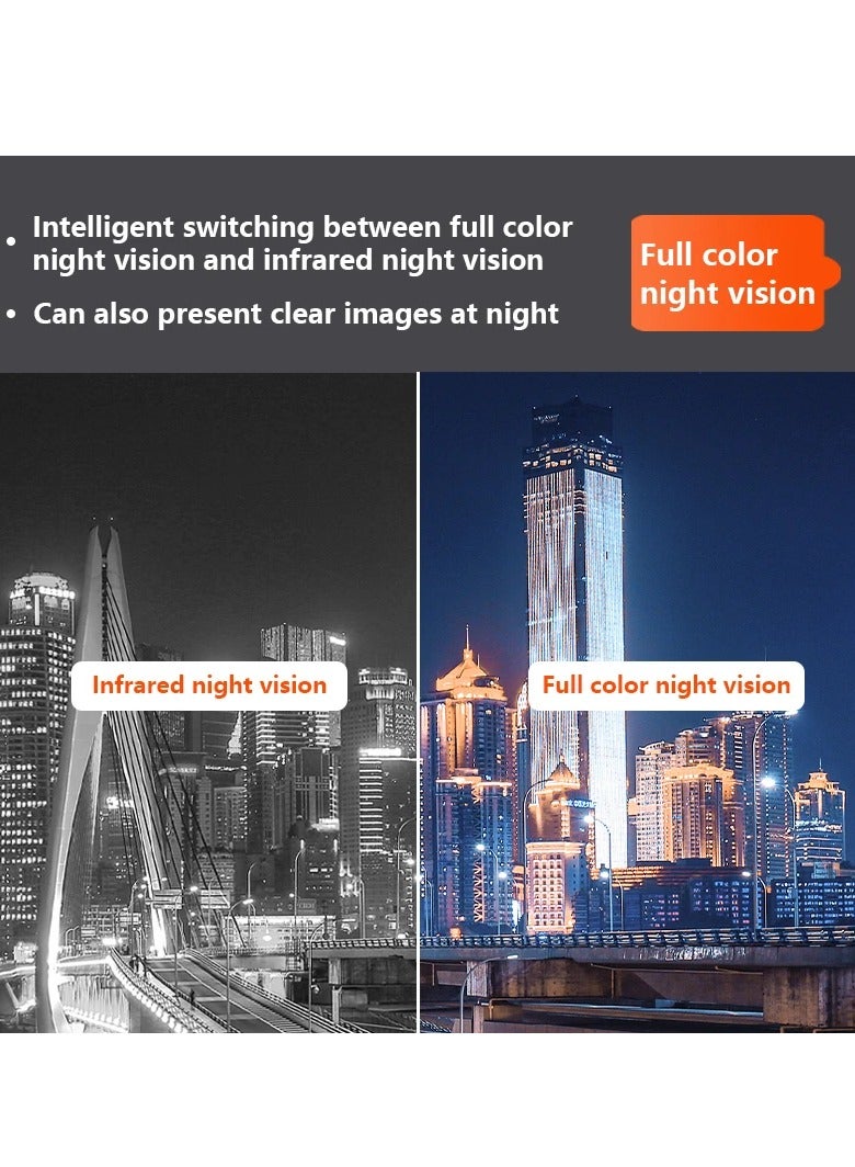 Home outdoor AI intelligent wifi, binocular 10x zoom, 6MP high-definition night vision, mobile phone remote monitoring, dual cam