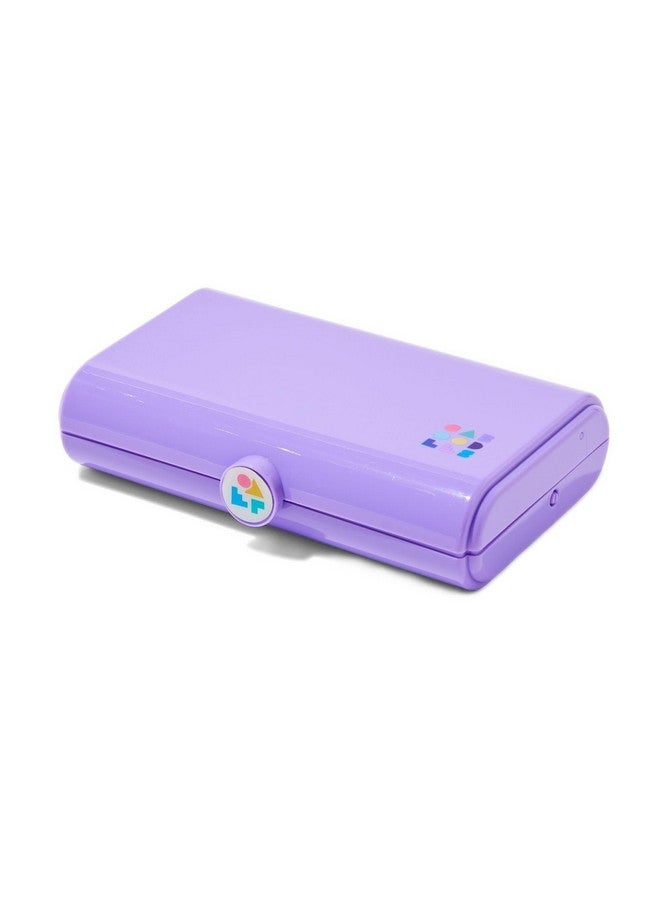 Exclusive Caboodles Makeup Travel Case With Large Builtin Mirror Mint Autoopen Tray Snaptight Lid Ideal For Quick Touch Ups On The Go Purple 8 X 2 X 5