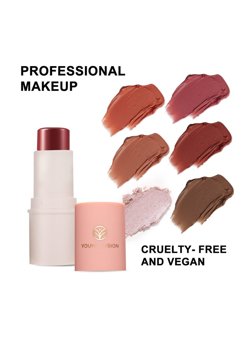 Cream Contour Stick Set - 6 Color Face Blush, Bronzer & Highlighter Makeup Collection, Blendable Putty Blush Palette, Lightweight & Perfect Gift for Women and Girls.