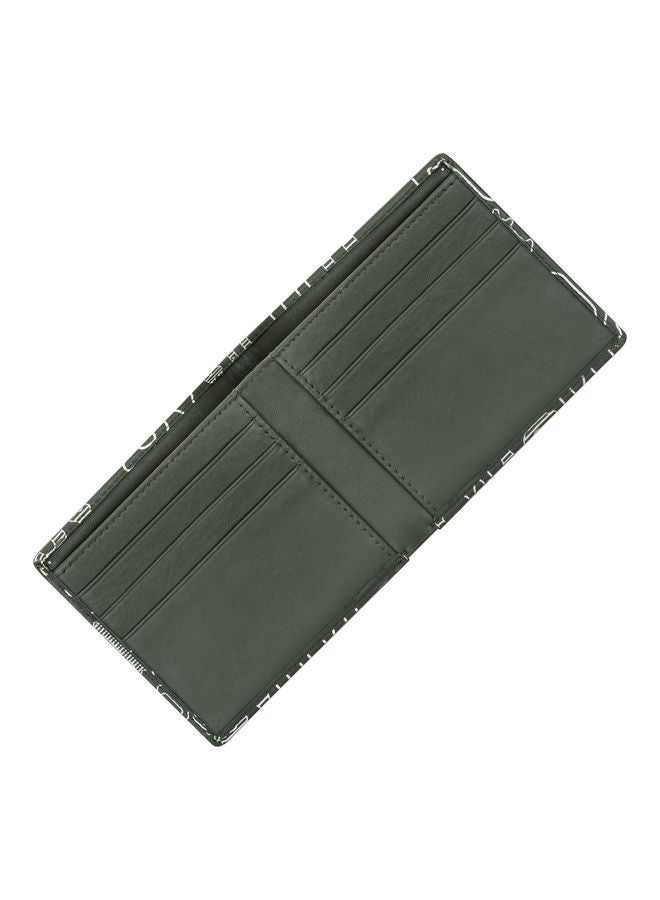 Genuine Leather Men's Wallet Green/White