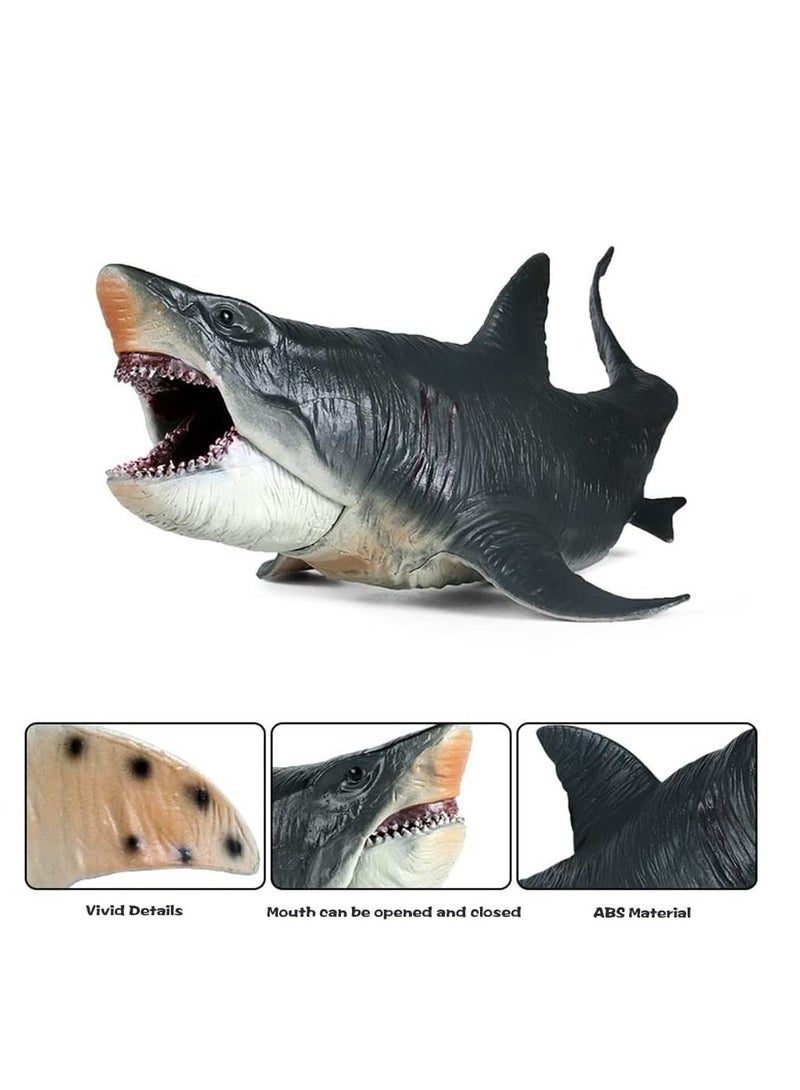 Large Shark Toys Megalodon Plastic Assorted Ocean Animal Shark Figurine Realistic Sea Creature Cognitive Toy Shark Figure for Collection Gift Bath Toy Cake Topper