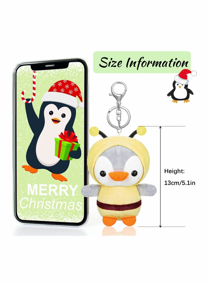 Cute Penguin Keychains 2 Pieces Stuffed Penguin Keychain Small Stuffed Animal 5 Inch Mini Penguin Plush Toys for Backpacks Accessories Kids Birthday Favors