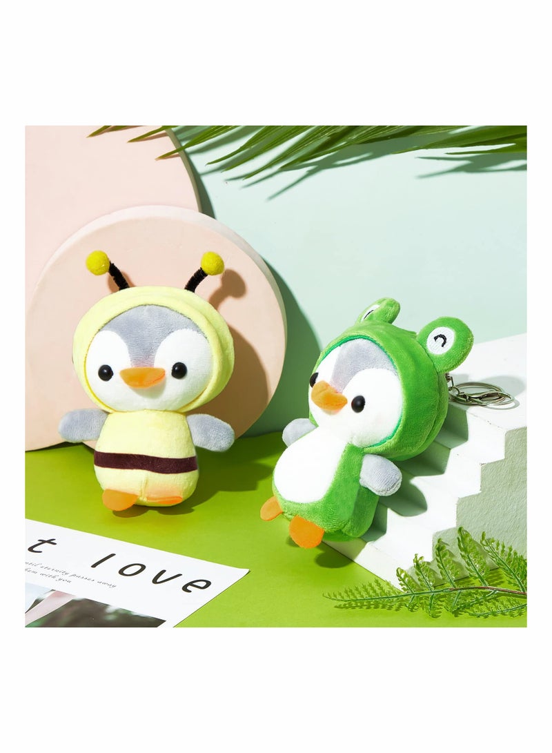 Cute Penguin Keychains 2 Pieces Stuffed Penguin Keychain Small Stuffed Animal 5 Inch Mini Penguin Plush Toys for Backpacks Accessories Kids Birthday Favors