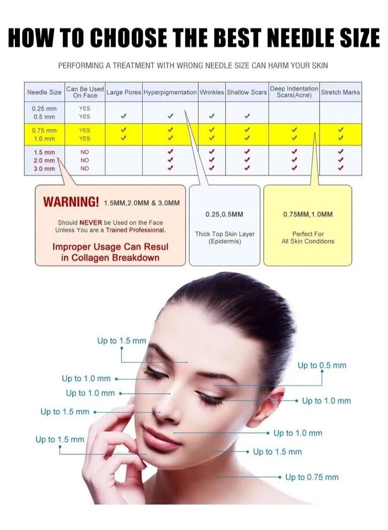 Ultima A6 Microneedling Pen Replacement Cartridges 36pins ，10pcs