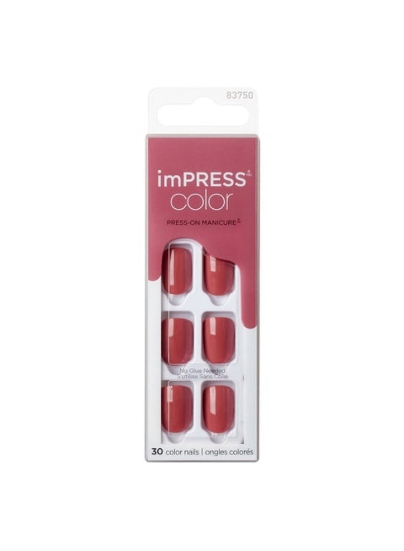 Kiss Impress Colour Press-On Manicure False Nails KIMC011C Platonic Pink