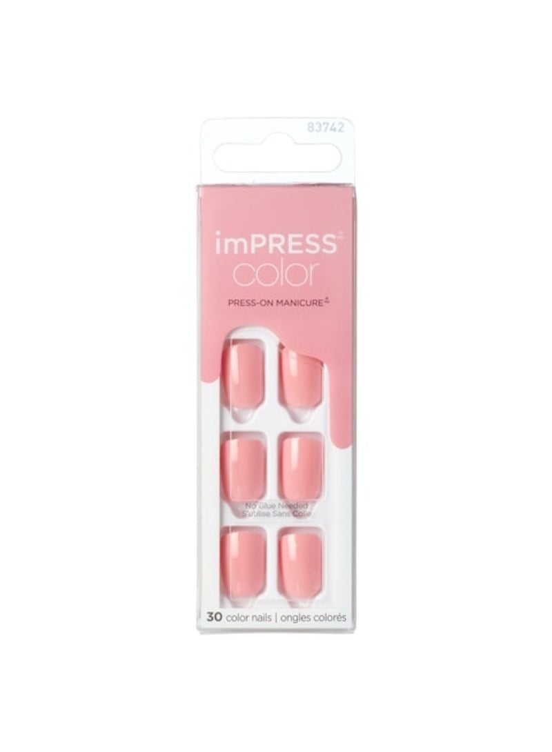 Kiss Impress Colour Press-On Manicure False Nails KIMC003C Pretty Pink