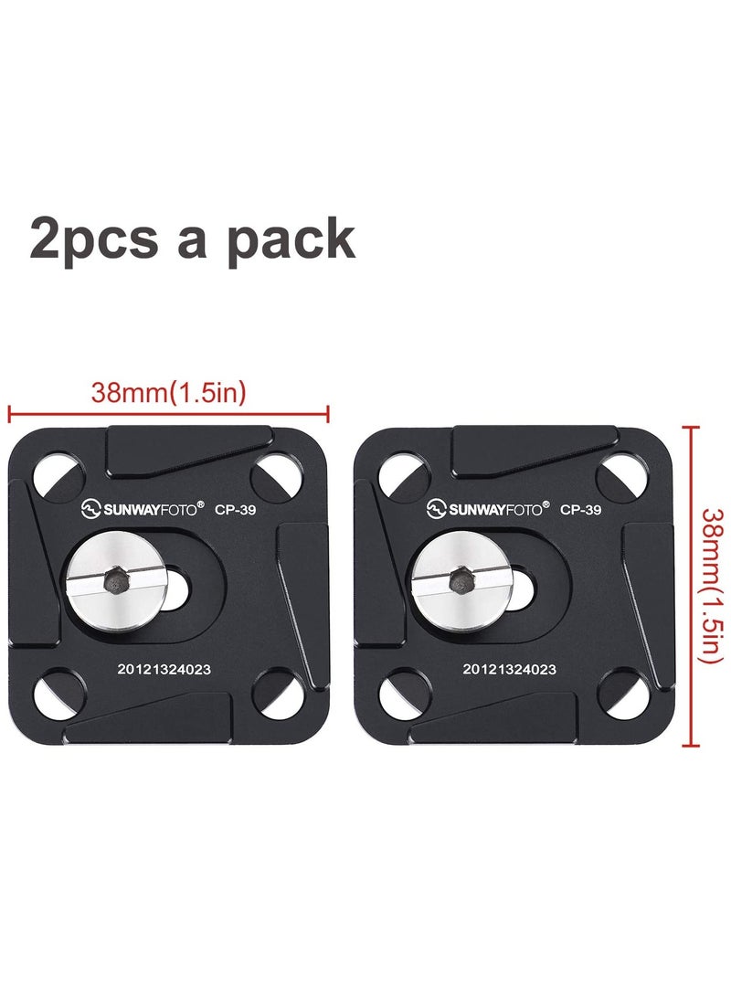 CP-39 Quick Release Plate for Cameras, One-Piece Design Compatible with Arca-Swiss and RRS, Ideal for Secure Mounting and Easy Access.