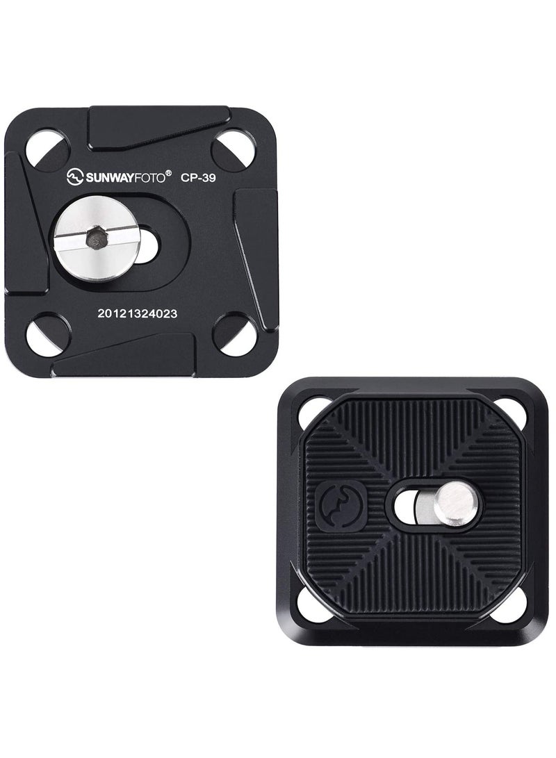 CP-39 Quick Release Plate for Cameras, One-Piece Design Compatible with Arca-Swiss and RRS, Ideal for Secure Mounting and Easy Access.