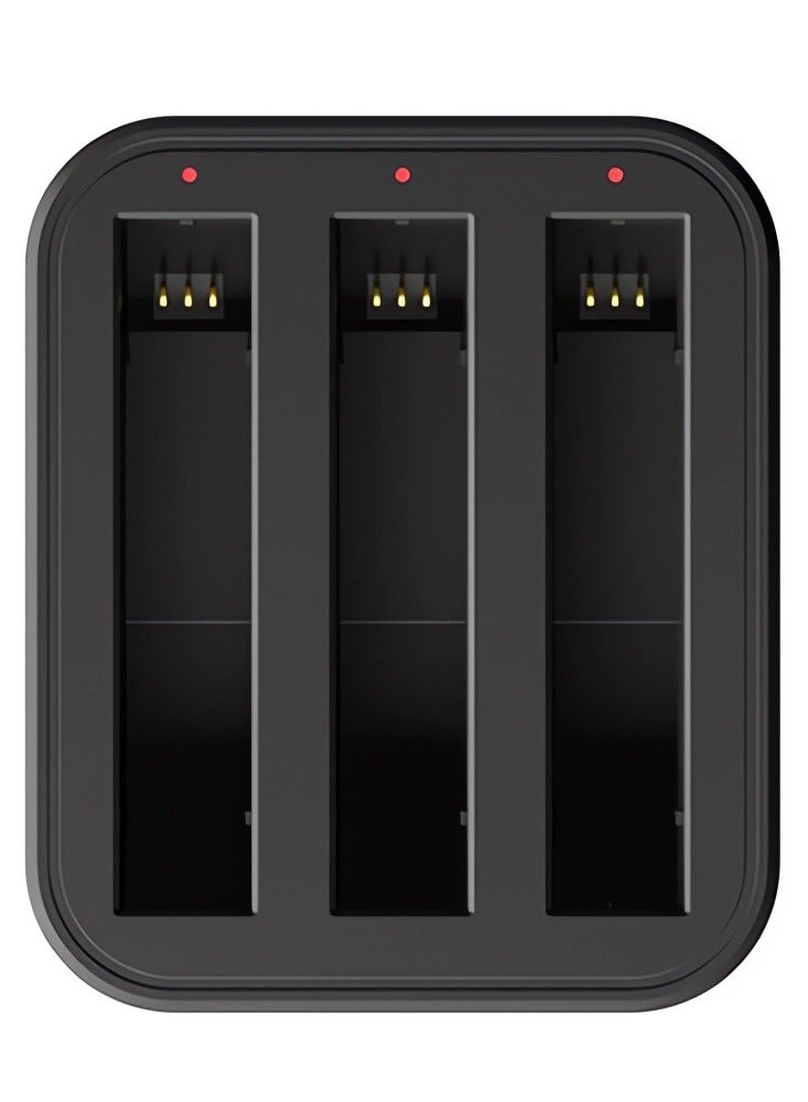 3-Channel Fast Battery Charger Hub for Insta360 One/X2/X3 Cameras, Includes USB Type-C Charging Cable and Accessories for Efficient Power Management.