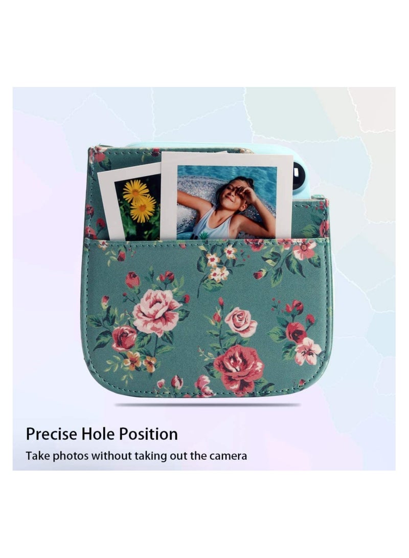 Premium Vegan Leather Protective Case for Fujifilm Instax Mini 11 Camera, Featuring Removable Adjustable Strap for Photographers and Enthusiasts.