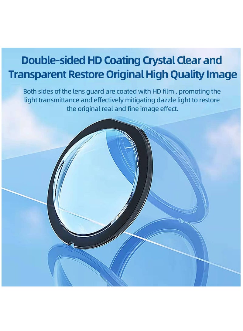 Aluminum Frame Cage with Sticky Lens Guard Set and Screen Protector for Insta360 X3 - Anti-Scratch Metal Housing Shell and Tempered Glass Protective Film Accessories Kit.
