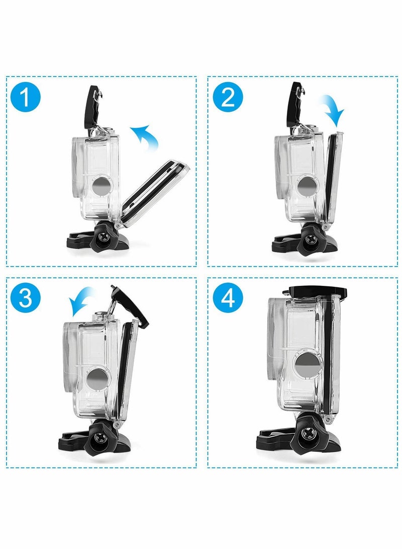 Waterproof Housing Case for GoPro Hero 9/10 (2021) - 45m Diving Protective Case with Mount & Thumbscrew for Ultimate Underwater Adventure.