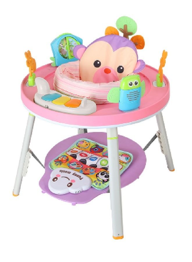 4-IN-1 Activity Jumper/ Feeding Chair/ Drawing Table/ Playing Station with/ Musical Mat, Detachable Toys & Musical Piano