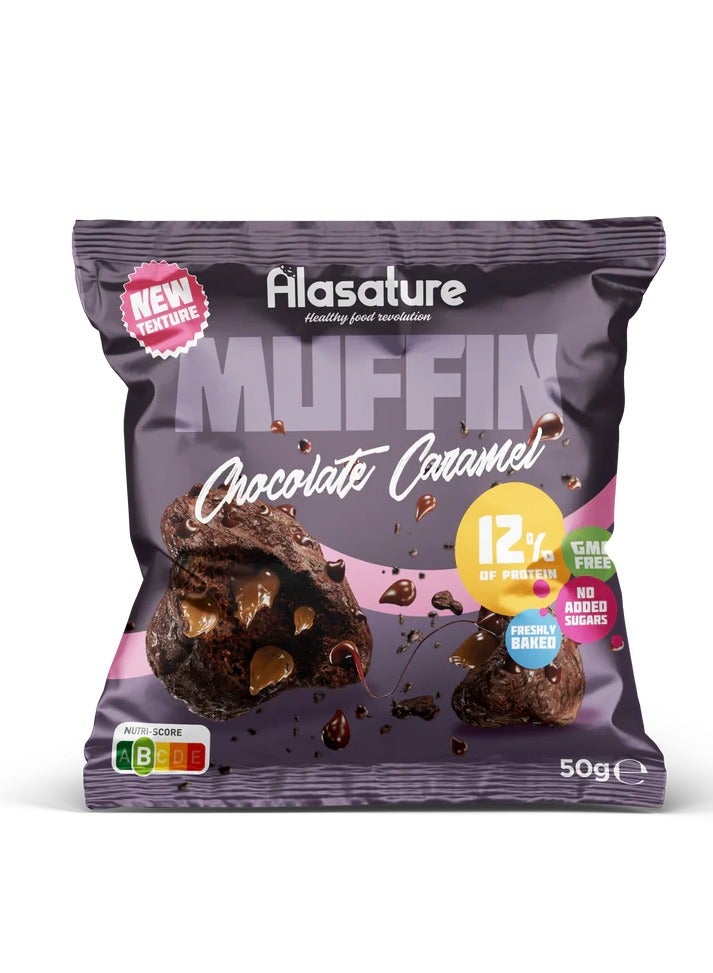 Alasature Muffin 9% protein Low carb 5 Pieces Per Box (5x50g) chocolate caramel