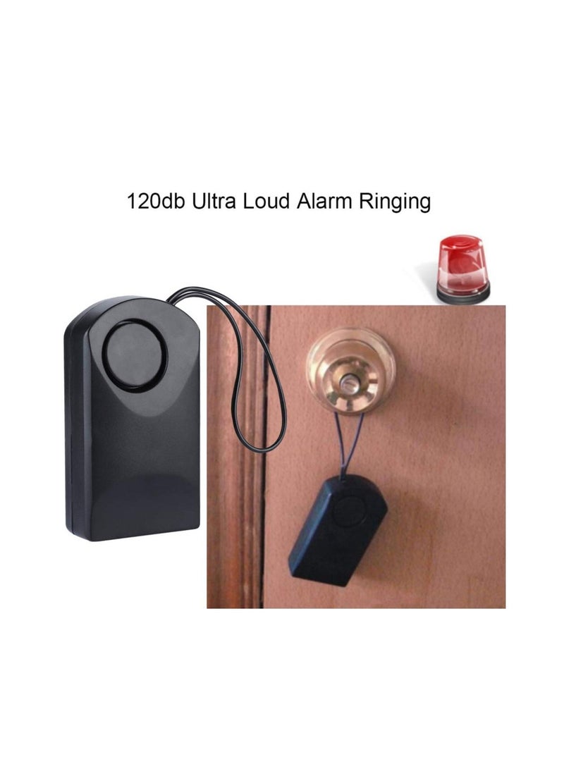 Anti-Theft Alarm, Wireless Vibration Alarm, Portable Wireless Touch Sensor, Anti-Theft Security Alarm, Loud Door Knob Touch Alarm, for Door Handle 120dB Ultra Loud Alarm Ringing